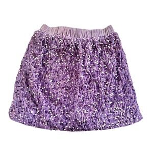 Mini Skirt Skort Bottom Size 12Y Purple Sequin Girl Clothing